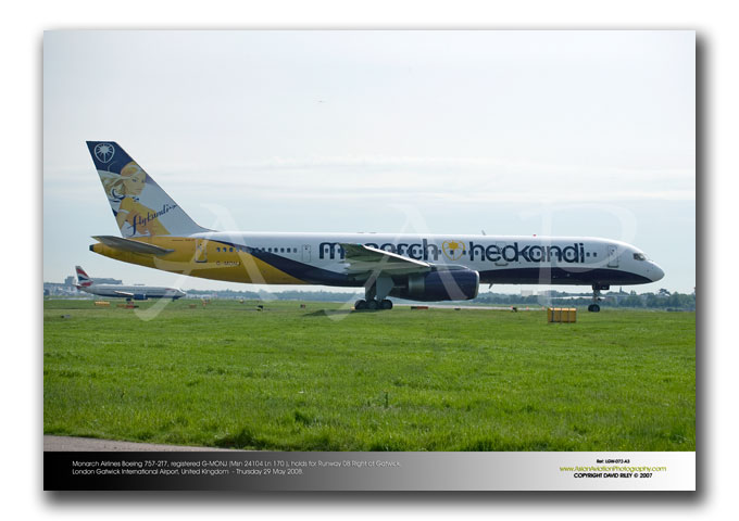 LGW-072 - Monarch Airlines Boeing 757-2T7 - G-MONJ (Msn 24104 Ln 170 )