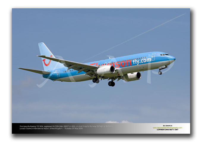LGW-092 - Thompsonfly Boeing 737-804 - G-CDZH (Msn 28227 Ln 452)