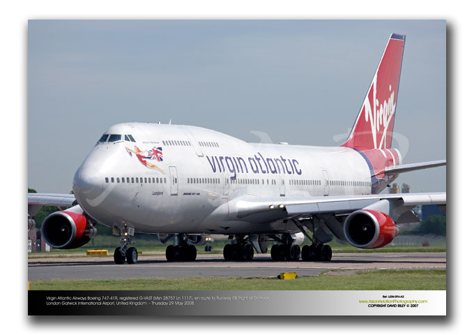 LGW-094 - Virgin Atlantic Airways Boeing 747-41R - G-VAST (Msn 28757 Ln 1117) and named �Ladybird�