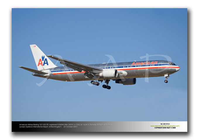 LGW-109 - American Airlines Boeing 767-323 ER - N360AA (Msn 24041 Ln 232)