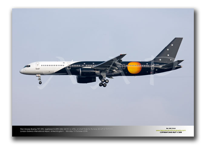 LGW-135 - Titan Airways Boeing 757-2Y0 - G-ZAPU (Msn 26151 Ln 472),