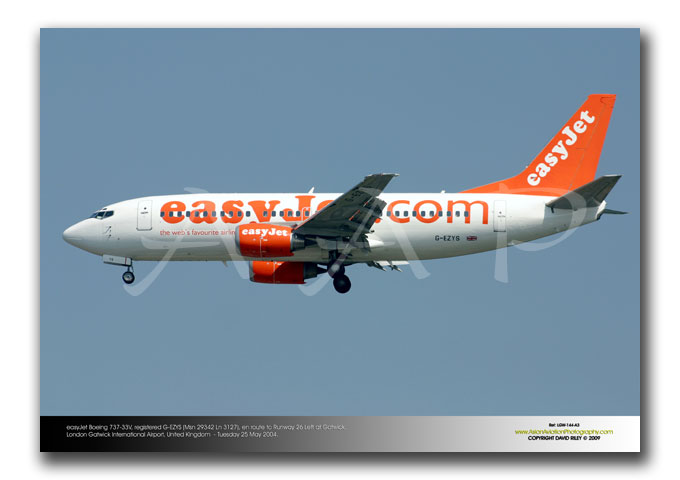 LGW-144 - easyJet Boeing 737-33V - G-EZYS (Msn 29342 Ln 3127)