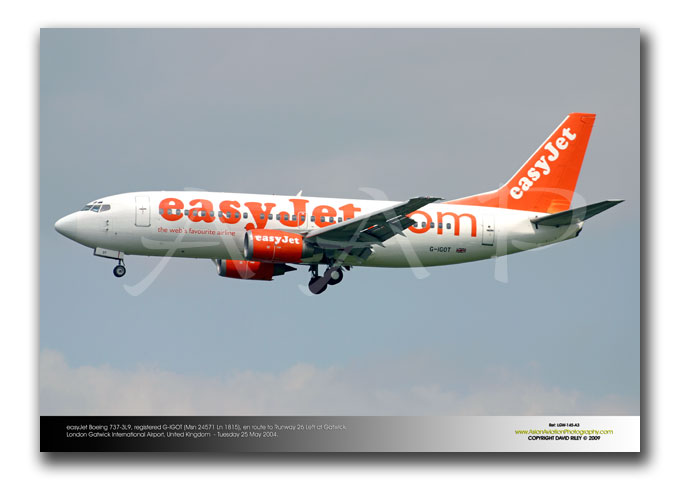 LGW-145 - easyJet Boeing 737-3L9 - G-IGOT (Msn 24571 Ln 1815)