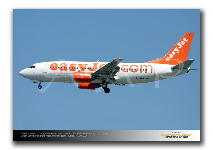 LGW-150 - easyJet Boeing 737-36N - G-IGOO (Msn 28557 Ln 2862)