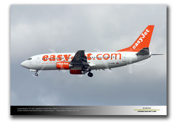 LGW-152 - easyJet Boeing 737-36N - G-IGOM (Msn 28599 Ln 3115)