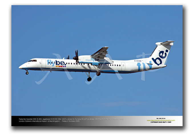 LGW-182 - Flybe Bombardier DHC-8-402 - G-ECOO (Msn 4237),