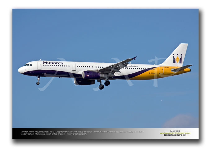LGW-205 - Monarch Airlines Airbus Industries A321-231 - G-OZBN (Msn 1153)