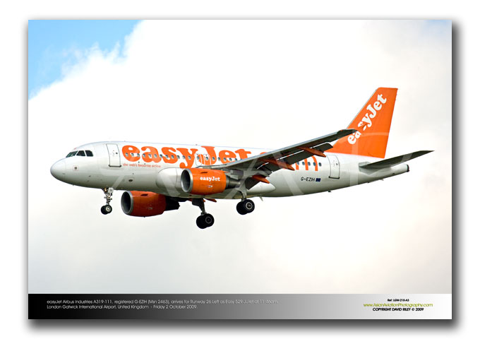 LGW-218 - easyJet Airbus Industries A319-111 - G-EZIH (Msn 2463)