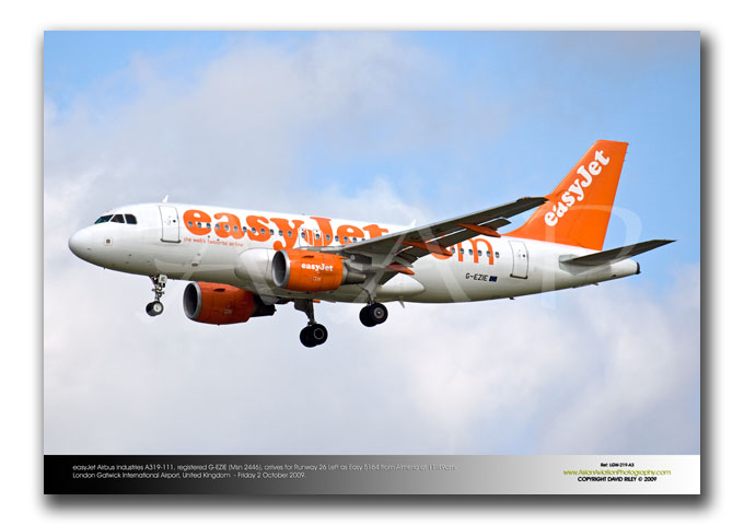 LGW-219 - easyJet Airbus Industries A319-111 - G-EZIE (Msn 2446)