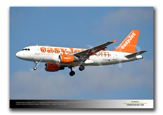 LGW-223 - easyJet Airbus Industries A319-111 - G-EZIU (Msn 2548)