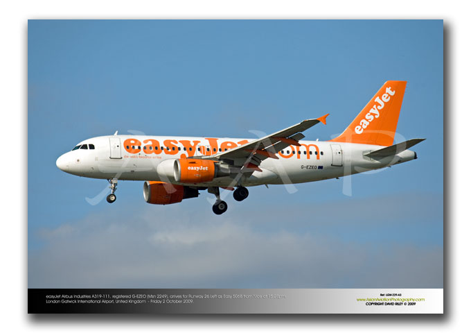 LGW-229 - easyJet Airbus Industries A319-111- G-EZEO (Msn 2249)
