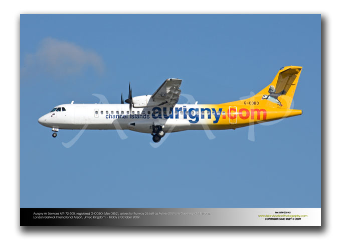 LGW-235 - Aurigny Air Services ATR 72-500 - G-COBO (Msn 0852),