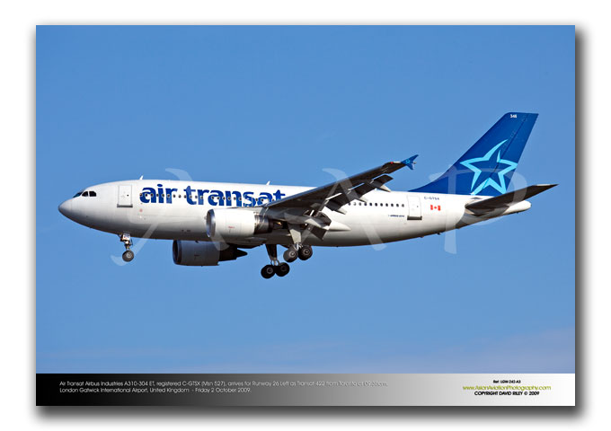 LGW-242 - Air Transat Airbus Industries A310-304 ET - C-GTSX (Msn 527)