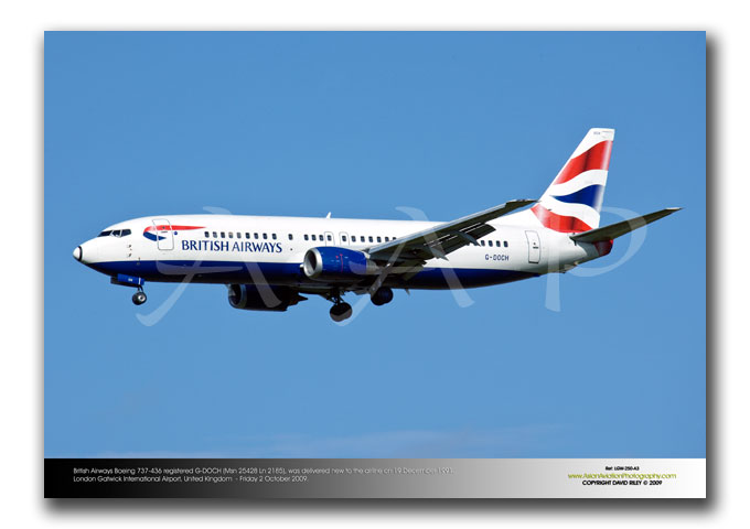 LGW-250 - British Airways Boeing 737-436 - G-DOCH (Msn 25428 Ln 2185),