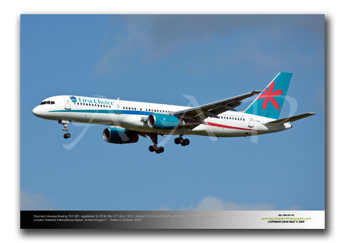 LGW-257 - Thomson Airways Boeing 757-2B7 - G-OOBI (Msn 27146 Ln 551)