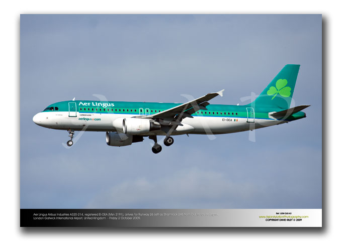 LGW-260 - Aer Lingus Airbus Industries A320-214 - EI-DEA (Msn 2191)