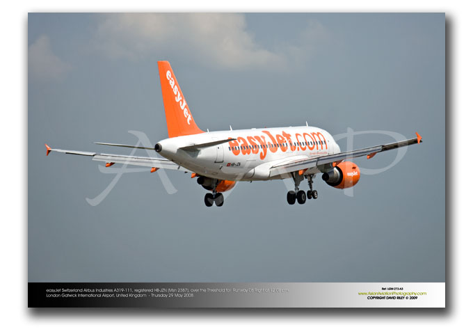 LGW-273 - easyJet Switzerland Airbus Industries A319-111 -  HB-JZN (Msn 2387)