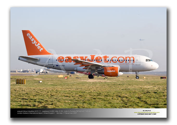 LGW-279 - easyJet Airbus Industries A319-111- G-EZEC (Msn 2129)
