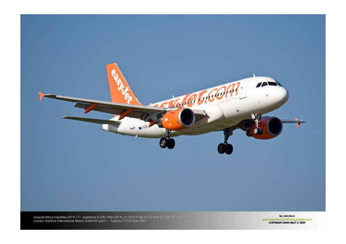 LGW-288 - easyJet Airbus Industries A319-111 - G-EZEJ (Msn 2214)
