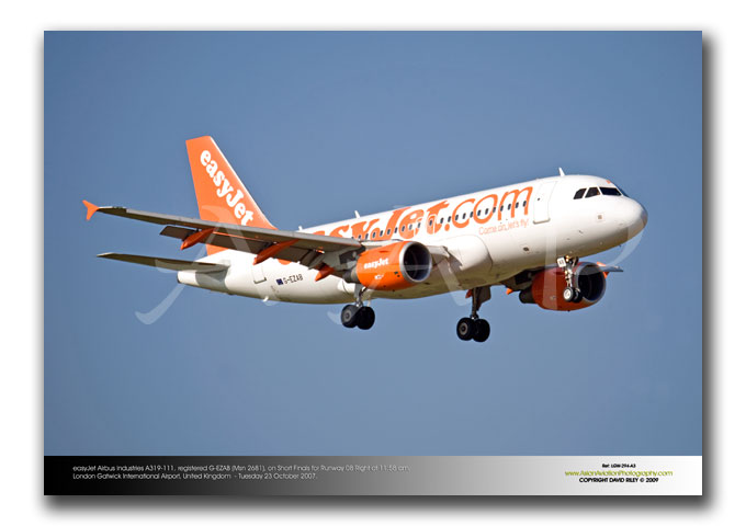 LGW-294 - easyJet Airbus Industries A319-111 - G-EZAB (Msn 2681