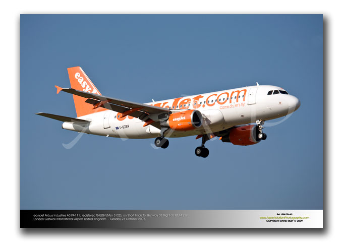 LGW-296 - easyJet Airbus Industries A319-111- G-EZBV (Msn 3122)