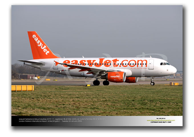 LGW-309 - easyJet Switzerland Airbus Industries A319-111 - HB-JZI (Msn 2245)
