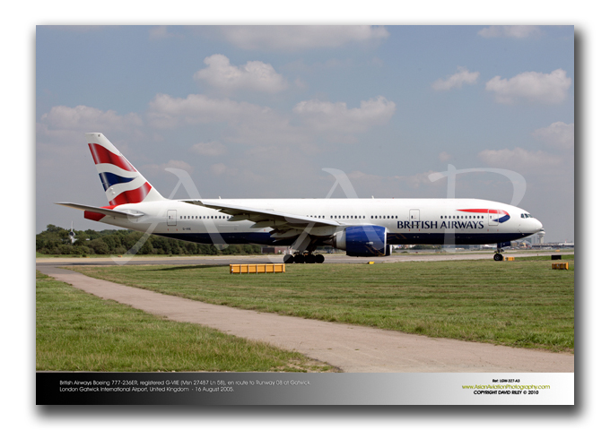 LGW-327- British Airways Boeing 777-236ER - G-VIIE (Msn 27487 Ln 58)