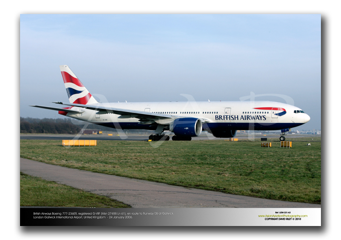 LGW-331- British Airways Boeing 777-236ER - G-VIIF (Msn 27488 Ln 61)