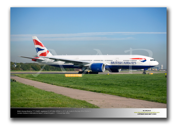 LGW-334 - British Airways Boeing 777-236ER - G-VIIT (Msn 29962 Ln 217)
