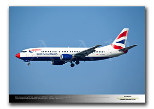 LGW-349 - British Airways  Boeing 737-436 - G-DOCX (Msn 25857 Ln 2451)  wearing a Red Nose for Red Nose Day,