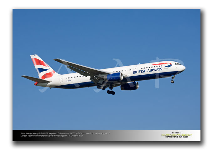 LHR-007 - British Airways Boeing 767-336 ER - G-BNWA (Msn 24333 Ln 265)