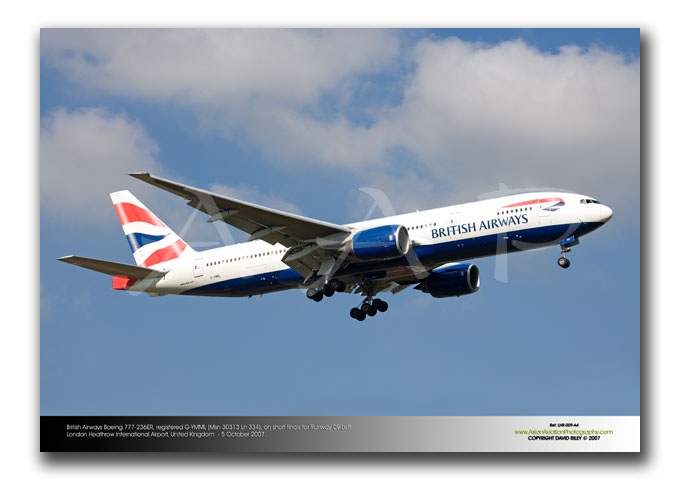 LHR-009 - British Airways Boeing 777-236 ER - G-YMML (Msn 30313 Ln 334)