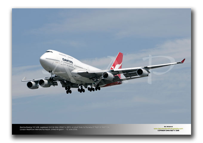 LHR-046 - Qantas Boeing 747-438 - VH-OJK (Msn 25067 Ln 857)