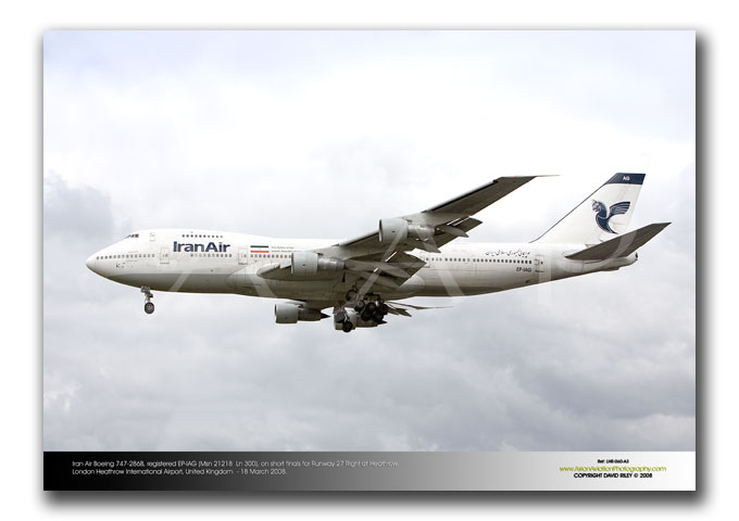 LHR-060 - Iran Air Boeing 747-286B - EP-IAG (Msn 21218  Ln 300)
