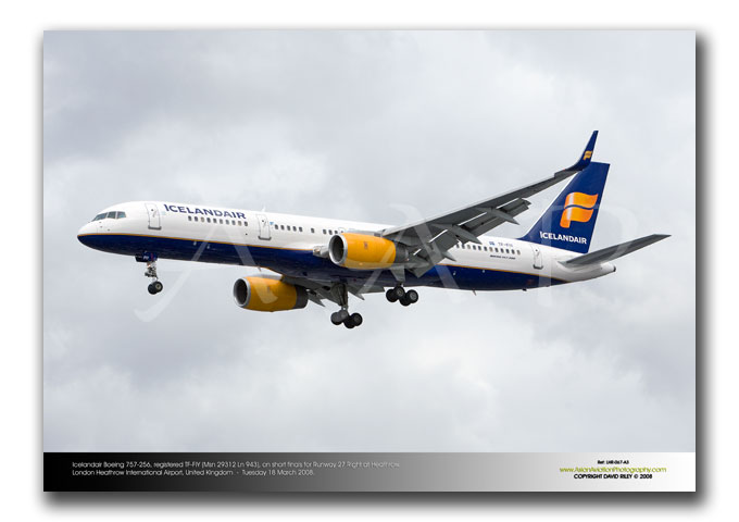 LHR-067 - Icelandair Boeing 757-256 - TF-FIY (Msn 29312 Ln 943)