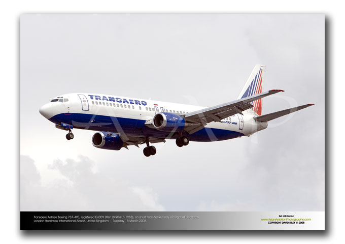LHR-068 - Transaero Airlines Boeing 737-4Y0 - EI-DDY (Msn 24904 Ln 1988)