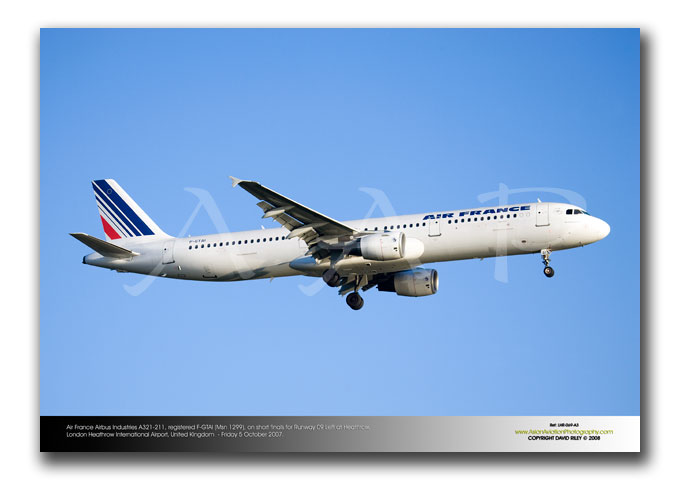 LHR-069 - Air France Airbus Industries A321-211 - F-GTAI (Msn 1299)