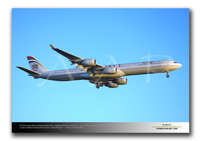LHR-074 - Etihad Airways Airbus Industries A340-642X - A6-EHF (Msn 837),