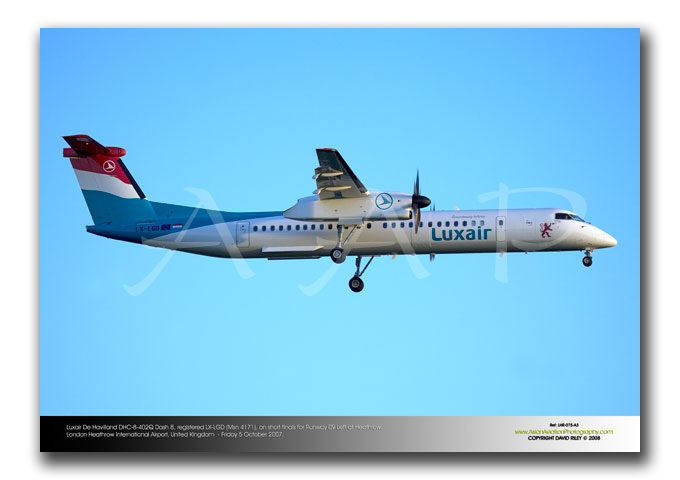 LHR-075 - Luxair De Havilland DHC-8-402Q Dash 8 - LX-LGD (Msn 4171),
