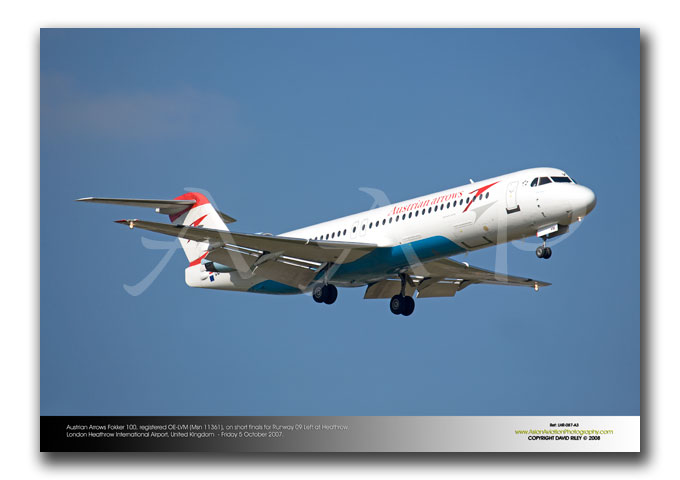 LHR-087 - Austrian Arrows Fokker 100 - OE-LVM (Msn 11361)