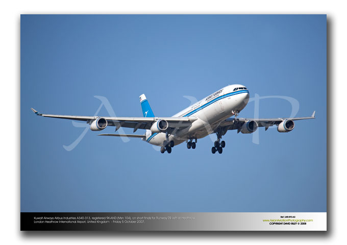LHR-093 - Kuwait Airways Airbus Industries A340-313 - 9K-AND (Msn 104)
