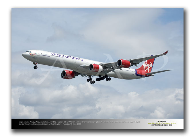 LHR-109 - Virgin Atlantic Airways Airbus Industries A340-642 - G-VNAP (Msn 622)  and named �Sleeping Beauty�