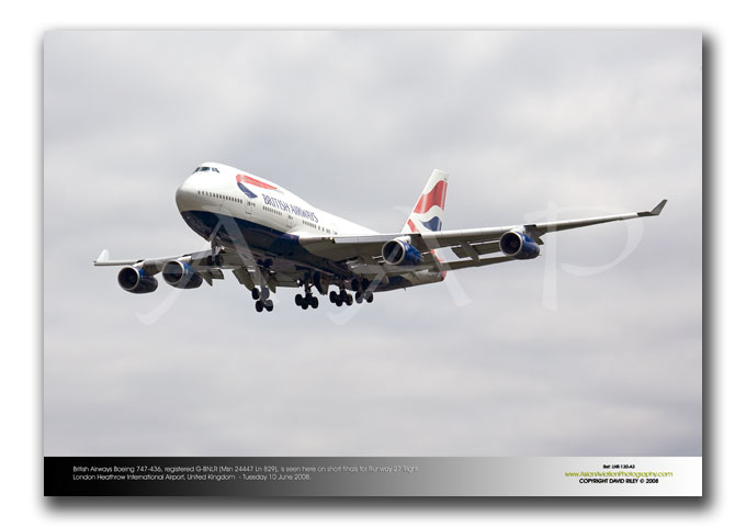LHR-130 - British Airways Boeing 747-436 - G-BNLR (Msn 24447 Ln 829)