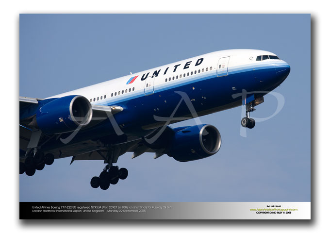 LHR-136 - United Airlines Boeing 777-222 ER - N795UA (Msn 26927 Ln 108)