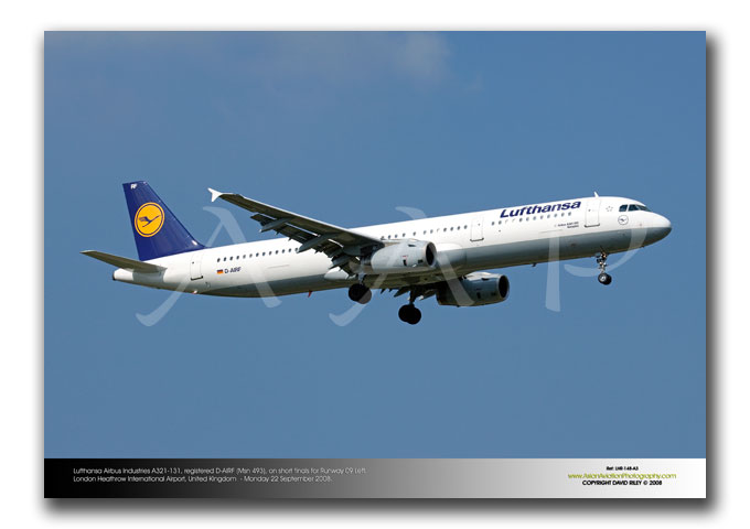 LHR-148 - Lufthansa Airbus Industries A321-131 - D-AIRF (Msn 493)
