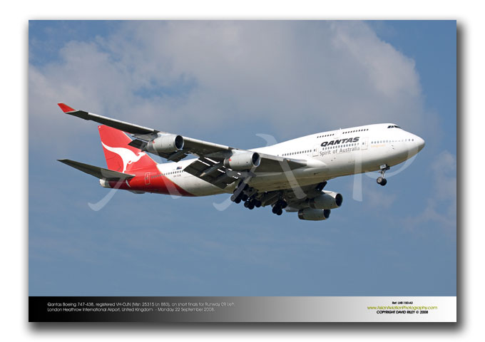 LHR-150 - Qantas Boeing 747-438 - VH-OJN (Msn 25315 Ln 883)