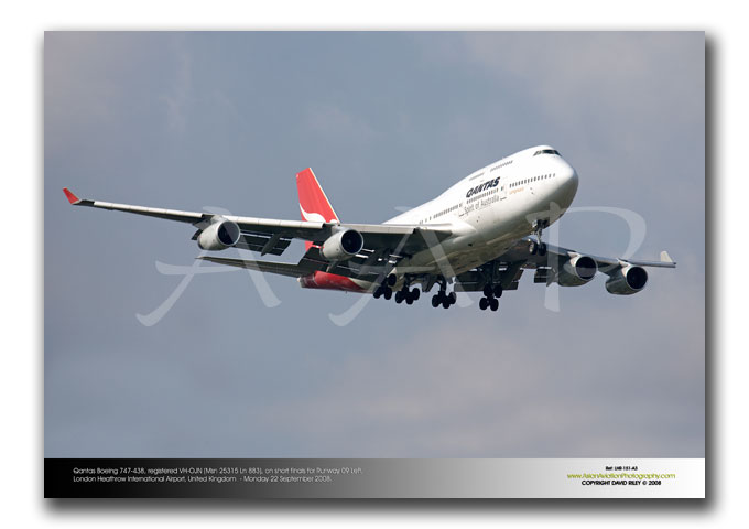LHR-151 - Qantas Boeing 747-438 - VH-OJN (Msn 25315 Ln 883)