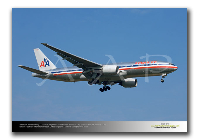 LHR-159 - American Airlines Boeing 777-223 ER - N799AN (Msn 30258 Ln 328)