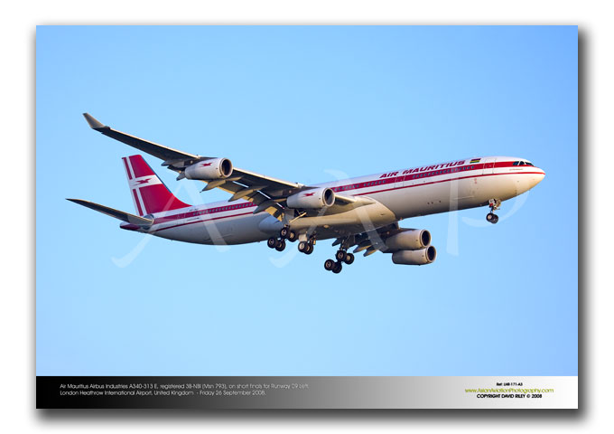 LHR-171 - Air Mauritius Airbus Industries A340-313 E - 3B-NBI (Msn 793)