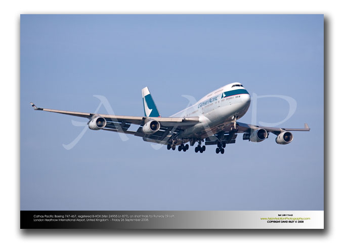 LHR-174 - Cathay Pacific Boeing 747-467 - B-HOX (Msn 24955 Ln 877)